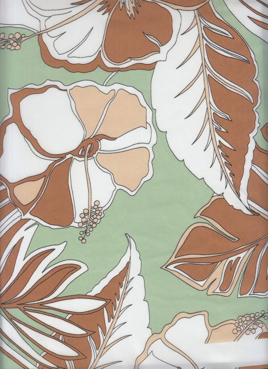 1 Yard Wool Dobby Tropical Leaf Print Fabric, 57/58″ Wide 100% Polyester